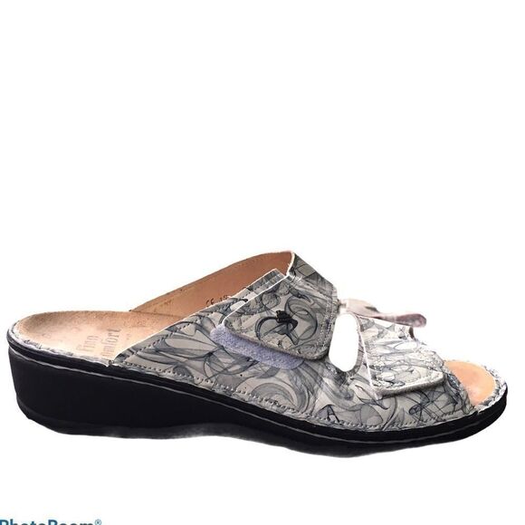 FINN COMFORT Leather Sandals Jamaika Print 42 - Picture 2 of 9